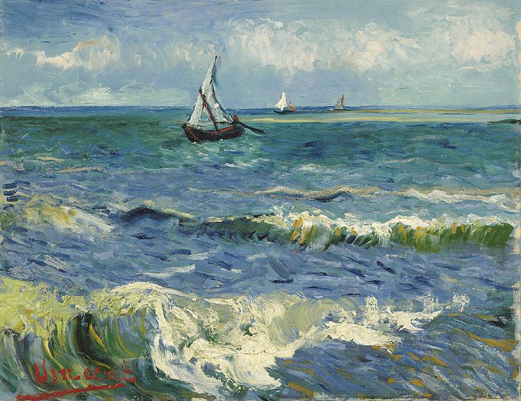 Vincent Van Gogh Zeegezicht bij Les Saintes-Maries-de-la-Mer Sweden oil painting art